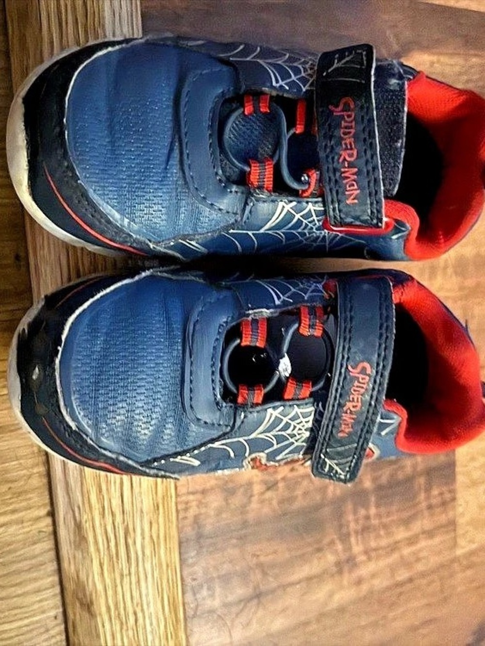 Spiderman Kids Sneakers Blue & Red Light Up
